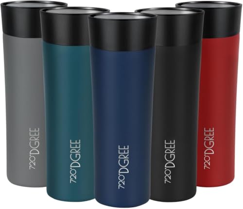 720°DGREE Travel Mug 460ml “PleasureToGo 2.0“ - Choose from 3 Sizes, 6h Hot, 12h Cold, Leakproof, 360° Drinking, BPA-Free, Hygienic - Slim Stainless Steel Thermo Cup for Coffee, Tea to Go - Blue 720°DGREE Travel Mug 460ml “PleasureToGo 2.0“ - Choose from 3 Sizes, 6h Hot, 12h Cold, Leakproof, 360° Drinking, BPA-Free, Hygienic - Slim Stainless Steel Thermo Cup for Coffee, Tea to Go - Blue