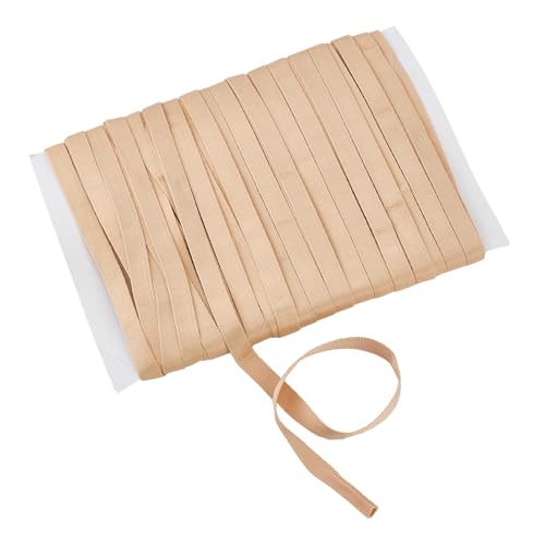 letsinstyle 25 Yards 0.4 Inch Wide Wheat Polyester Boning for Sewing, Bra Underwire Channeling Tape, Underwire Replacement Bra Cover for DIY Wedding Dress Evening Gowns Corset Hats Sewing