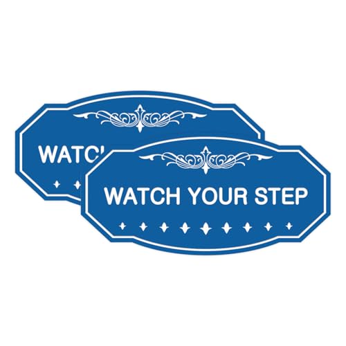 Panneaux Watch Your Step pour escalier et porte style victorien