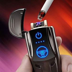 Nieuwe Creatieve Coole Sportwagen Dubbele Boogaansteker, High-end USB Oplaadbare Sigarettenaansteker Geschenken Voor…