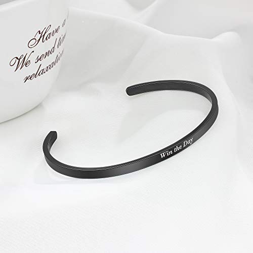 Personalized Bracelets for Women Custom Engraved Names Inspirational Cuff Bangle Friendship Bracelets Jewelry for Her