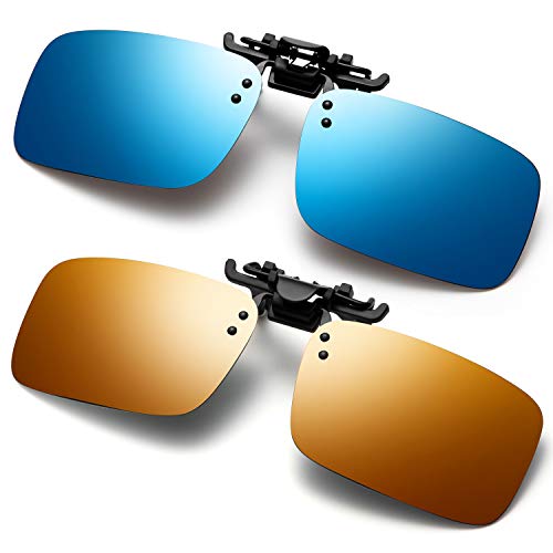 Polarized Flip Up Clip-on Sunglasses Anti-Glare UV 400 Lens Fishing Driving Sunglasses Fit