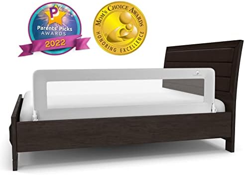 Bed Rail for Toddlers - Extra Long Toddler Bedrail Guard for Kids Twin, Double, Full Size Queen & King Mattress - Baby Bed Rails for Children (Grey XL)