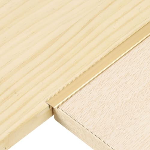 uxcell 2Pcs 2.9ft x 0.39" T Molding Floor Transition Strips,Gold