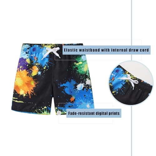 Boys Swim Trunks with Compression Liner for Kids Boys Quick Dry Board Shorts Beach Shorts Swimwear 3-16 Years4