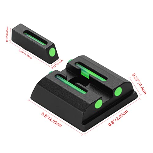 No-Tritium Fiber Optic Red/Green Sights for Pistol Taurus G2C, PT111, G3, TX22, G2, 709, G2S, PT140, 740, Taurus G2C Accessories Sights Set