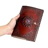 Leather Journal with Lined Pages - Sun & Moon Leather Bound Writing Journal for Women & Men (6x9 in) Lined Journals for Women, Leather Bound Notebook Ruled Journal & Diary, Lined Journal for Writing