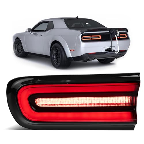 calisay LED Tail Lights Compatible with 2015-2023 Dodge Challenger Taillights Rear Brake Lamp Taillight Rear Reverse Stop Brake Lamp Replacement for OEM68510771AA CH2800207 (Left Driver Side)