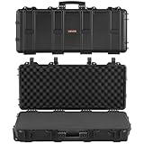 VEVOR Rifle Case, Rifle Hard Case with 4 Layers Fully-protective Foams, 36 inch Lockable Gun Storage with Wheels, IP67 Waterproof & Dustproof, for Rifles, Shotguns, Airsoft Guns, Black