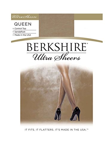 Image of Berkshire 4411 Women's Ultra Sheer Control Top Pantyhose - Made in USA - 15 Denier Sandalfoot Nylon & Spandex Tights