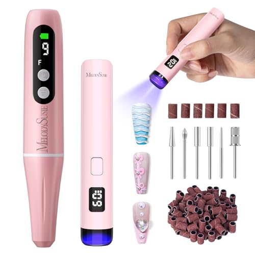 Image of MelodySusie PC90G Cordless Nail Drill & P-Art01R Handheld UV Lamp