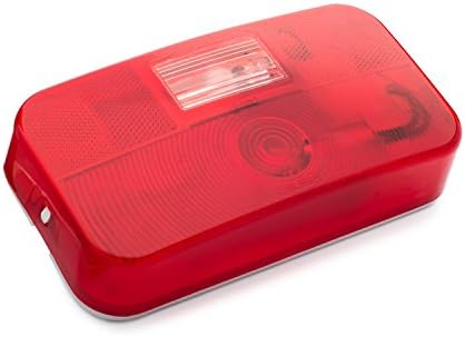 Lumitronics Red Surface Mount Light - Stop/Turn/Tail/Backup for RV, Trailer, Camper, 5th Wheel and Motorhomes (White)