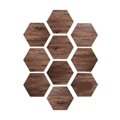 Suelo Vinilico Autoadhesivo Papel tapiz con textura de madera hexagonal for suelo, adhesivo impermeable for pared, decoración de dormitorio(Color5)