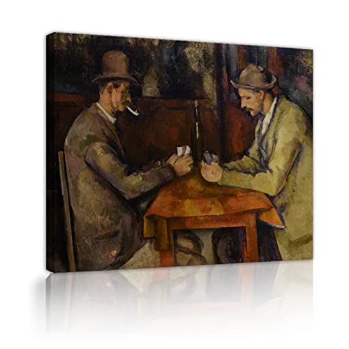 Impression sur toile murale Art les joueurs de cartes de qualité
