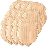 Kigley 12 Pcs Unfinished Wood Plaque 9 x 12 Inch Shield for Crafts, Carving, Crafting - Wooden Sign, Planks...