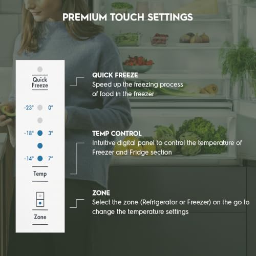 Image of Electrolux 547L 4 Door Side by Side Refrigerator, Bottom Mount Freezer, GreenZone, QuickFreeze, XL Door Bins, Cooling360, Inverter, French Door, UltimateTaste 600, EQE5400D-B, Charcoal Black