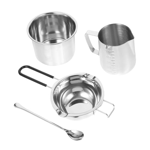 Gogogmee Melting Bowl Sturdy Pot Stainless Steel 14cm Diameter for Candle Butter Soap Melting