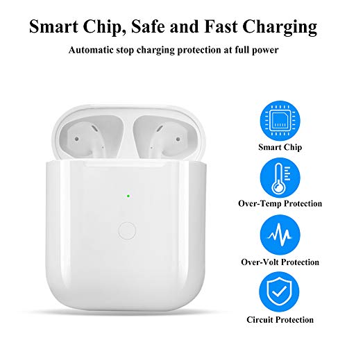 Compatible With Airpods 2&1 Charger Case Replacement, Wireless Airpods Charging Case With Bluetooth Pairing Sync Button, No Earbuds, White #TOP4