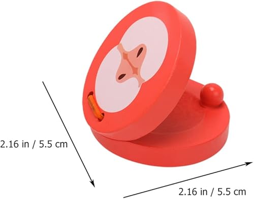 Miniatura 2 de Panderetas para niños, 4 unidades, castañuelas de dedo, patrón de frutas, castañuelas musicales de madera, instrumentos musicales ritmo para niños