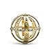 Produktbild YETE Armillary Sphere Ring Astronomische Kugel, weiß, Kupfer/Kupfer, vergoldet, Astronomische Kugel Ring, Astrologischer Ring, Close is Love, Open is The World, bestes Geschenk für Liebhaber US 7 gold