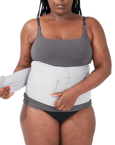 Bodily Belly Band, Essential Postpartum & C-Section Abdominal Support, Adjustable, Compression Wrap Post Pregnancy, Relief for Back & Belly, One Size