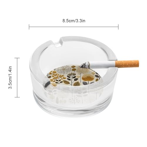 Cendrier sans fumée en verre doré clair pour bureau et table basse - 3
