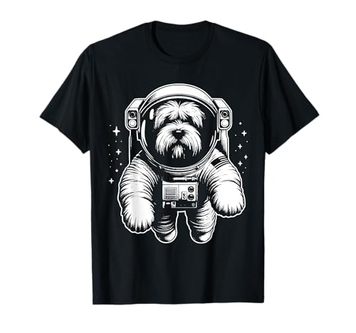 Dog Dad Mom Space Astronaute Briard T-Shirt