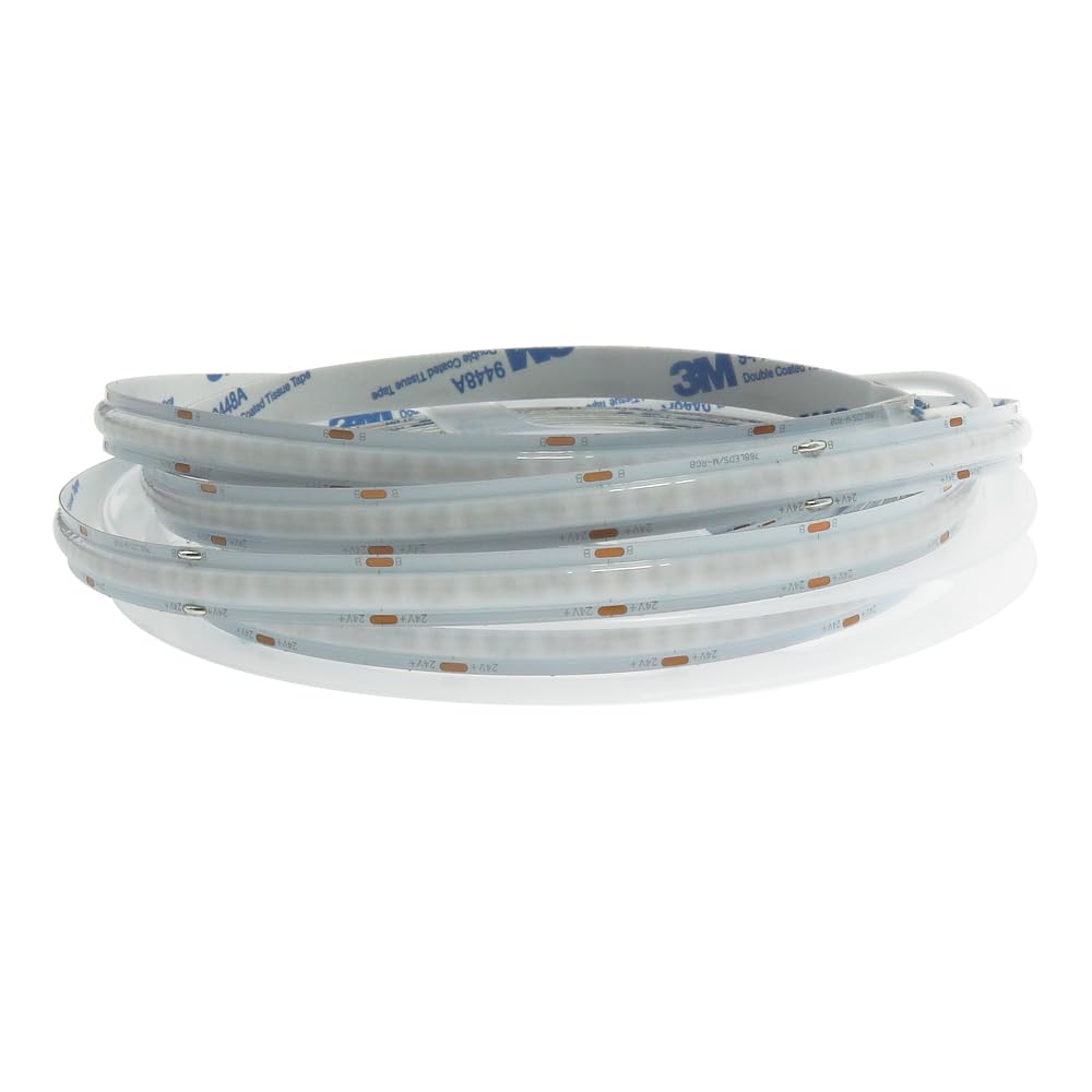 VoltShine Ruban LED 24 V DC RGB 576 LEDs/m IP20 5 mètres - Éclairage décoratif et d'ambiance pour l'intérieur.