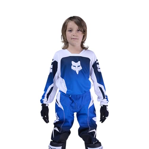 Fox Racing Youth 180 Shield Motocross Dirt Bike Trikot, Blau, Größe L