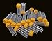 Honbay 20pcs 5ml Plastic Test Tubes Screw Cap Vial Orange Seal Cap Container