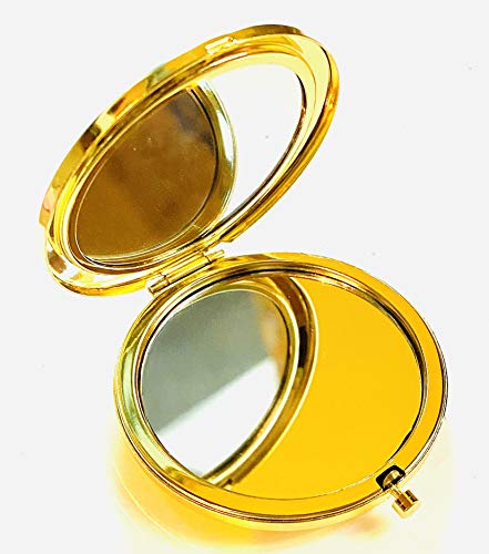 Espejo compacto doble cara Mia Beauty redondo dorado miniatura 5