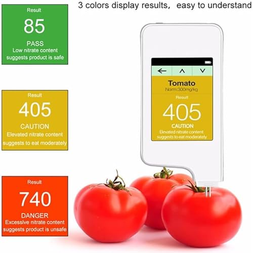 Digital Nitrate Tester per alimenti, rilevatore di residui di pesticidi controlla la verdura della frutta della carne, portatile 3 sec. Leggio Safe Home Kitchen Uso accurato affidabile strumento di co