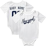 KREDE New York Baby Clothes Unisex Bodysuit Custom Name Number for Baby Boy