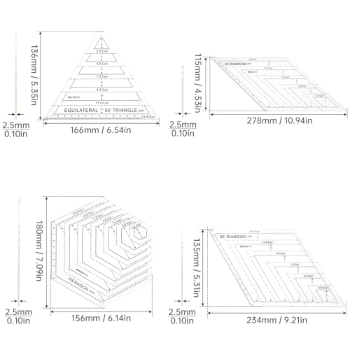Modèles de matelassage hexagonaux et diamant pour une coupe de patchwork parfaite - 2