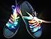 Lystaii LED Light Waterproof Shoelaces Shoestring Battery Powered Flash Lighting the Night for Party Hip-hop Dancing Skating Running Cosplay Decoration Running Valentine's Day Gift(RGB Colorful)