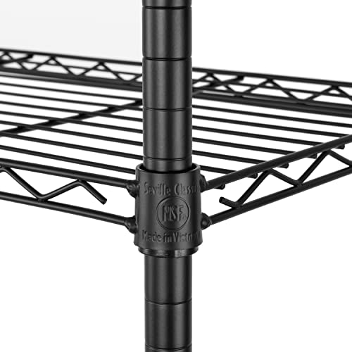 image for Seville Classics Solid Steel Wire Shelving Storage Unit Adjustable She