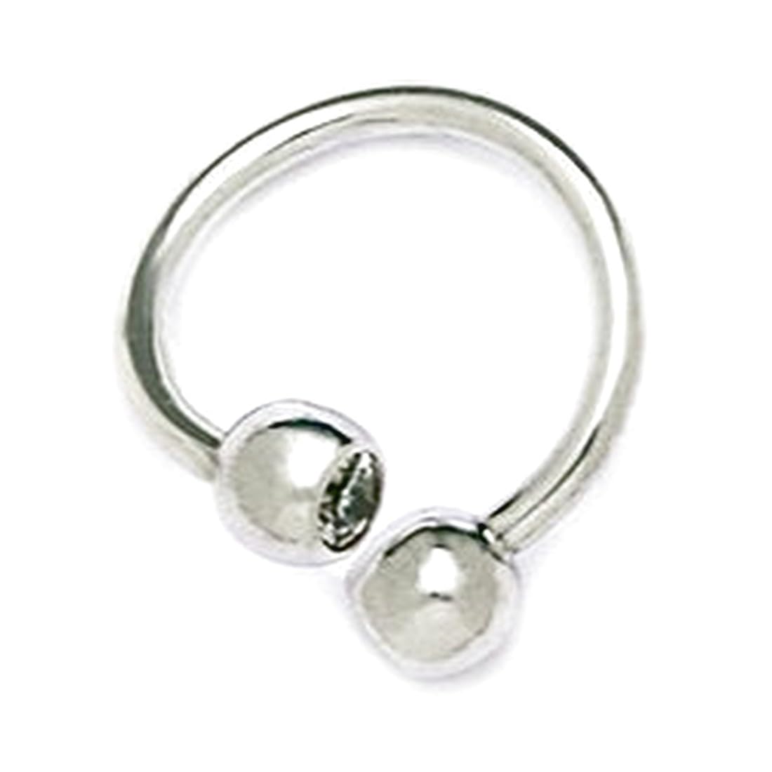 14 Karat Weißgold, Cubic Zirkonia, simulierter Diamant, 14 Gauge, kreisförmiger Körperschmuck, Perlen-Ring, misst 17 x 15 mm, Schmuck-Geschenke für Frauen