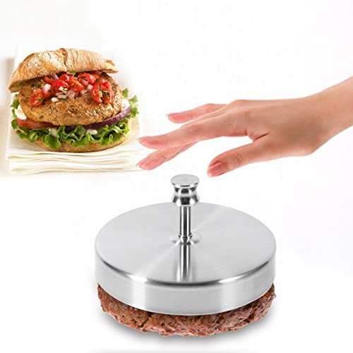 Gsycle Stainless Steel Burger Press, Heavy Duty Versatile Beef Meat Press Mould Stuffed Patty Maker for BBQ Hamburger Vegetables