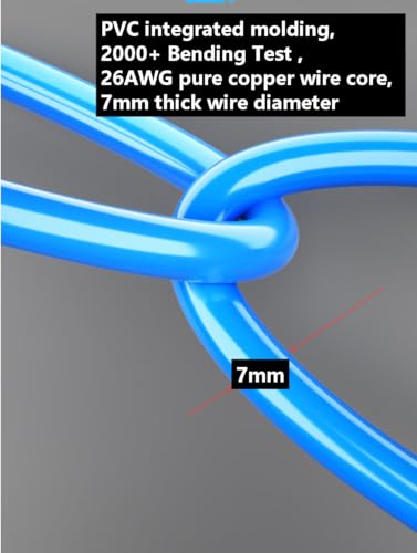 Cable Ethernet Cat6A 3.1 pies con conector RJ45 ángulo 90° miniatura 3