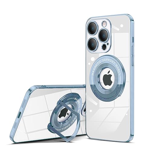 Coque iPhone 15 Pro MagSafe antichoc avec protection d'objectif et support anneau