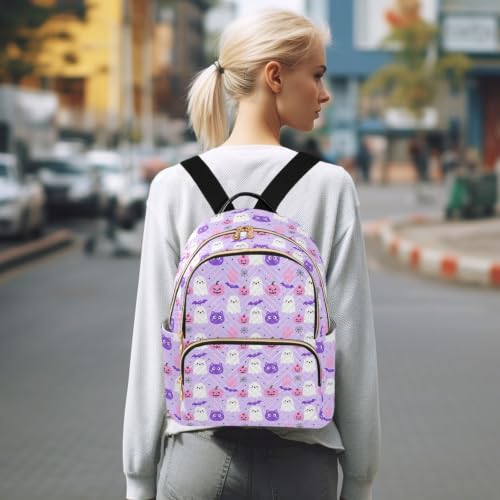 Mochila de poliéster gótica pastel S de mujer cómoda para uso casual con cremalleras 7