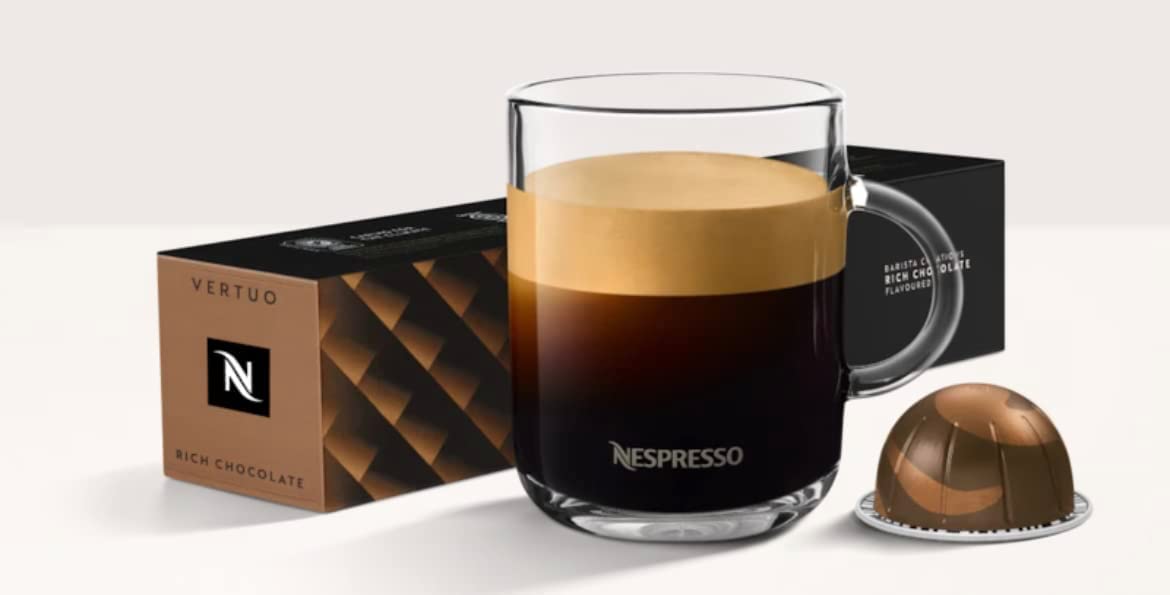 Nespresso Vertuo Barista Creations Golden Caramel,Sweet Vanilla, Rich Chocolate, 30 Kapseln