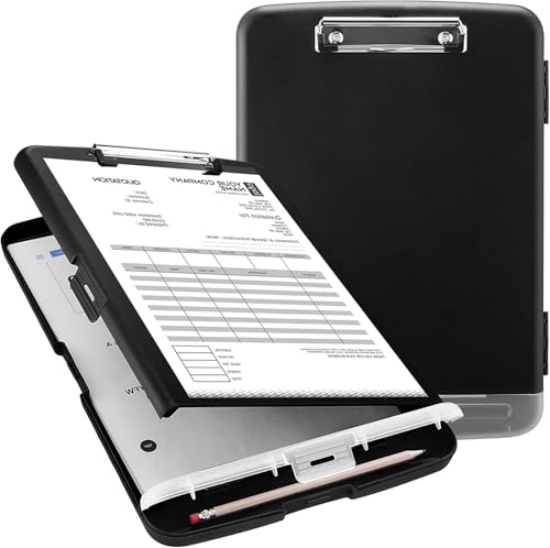 for Storage Clipboard with Pen Holder, Heavy Duty Plastic, Low Profile Clip