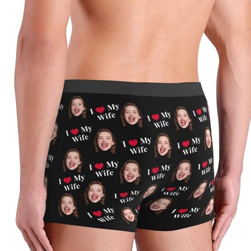 Custom Boxers with Funny Face Personalized Underwear Gifts with Face for Men Husband Boyfriend Father（S-XXL)4