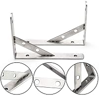 Regalhalter Schwerlastträger Regalstützen Schwerlastwinkel - Multifunktional Metall Regalhalter Blumenregal Regalhalterung für Garten Hausdekoration(300 * 150mm 4 Stück) – Ansicht 4