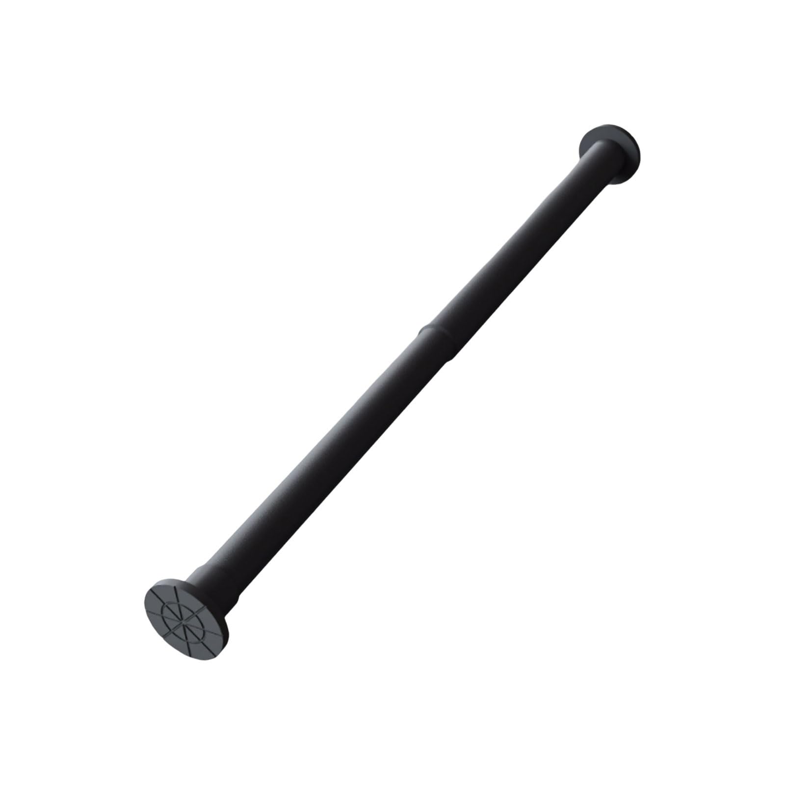 Adjustable Carbon Steel Shower Curtain Rod Adjustable Spring Tension Easy Install No Rust Suitable For Bathrooms Wardrobes stable(Nero,140-260cm)