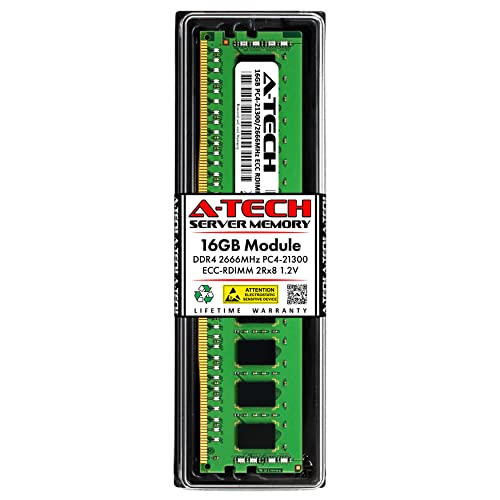 Image of A-Tech 16GB RAM Replacement for Synology D4RD-2666-16G | DDR4 2666 MHz PC4-21300 ECC RDIMM Registered DIMM Memory Compatible for FS6400, FS3600, FS3400, SA3600, SA3400