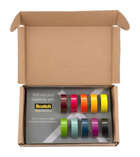 Image of Scotch Washi Tape, 10 Rolls, Great for Use in Bullet Journal, School Supplies, Craft Supplies, and Teacher Appreciation Gifts (C317-10-SIOC)