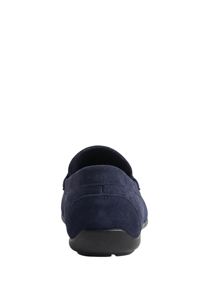 SIRRI Mocassini da ragazzo in finta pelle scamosciata blu navy slip on scarpe eleganti casual calzature