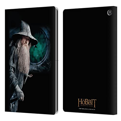 Head Case Designs Officially Licensed The Hobbit an Unexpected Journey Gandalf Key Art Leather Book Wallet Case Cover Compatible with Amazon Fire HD 10 (2021)